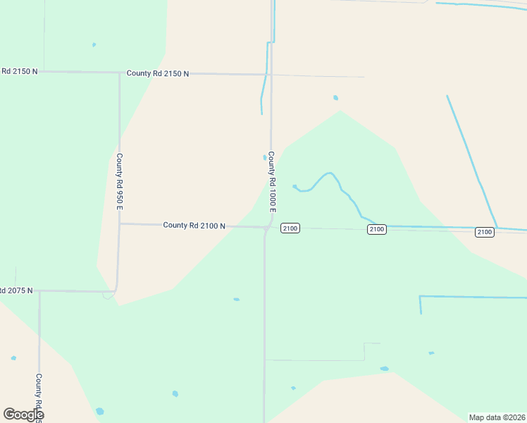 map of restaurants, bars, coffee shops, grocery stores, and more near County Road 1000 East in Dahlgren