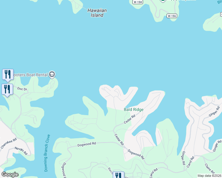 map of restaurants, bars, coffee shops, grocery stores, and more near 89 Woodcrest Drive in Lake Ozark