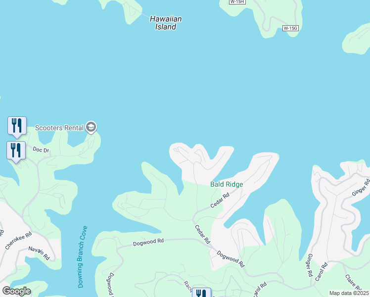 map of restaurants, bars, coffee shops, grocery stores, and more near 1-43 Tara Road in Lake Ozark
