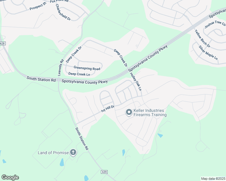 map of restaurants, bars, coffee shops, grocery stores, and more near 9341 Birch Cliff Drive in Fredericksburg