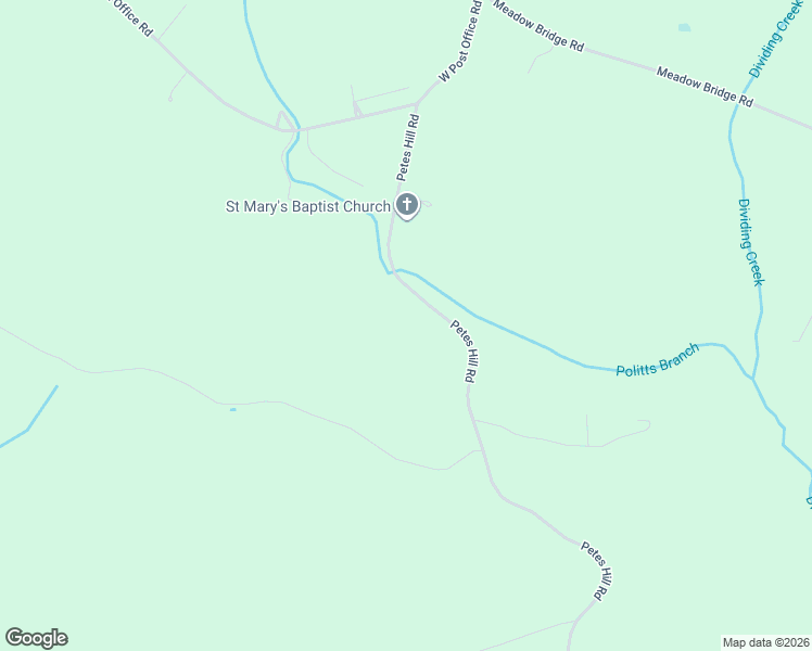 map of restaurants, bars, coffee shops, grocery stores, and more near 12188 Petes Hill Road in Princess Anne