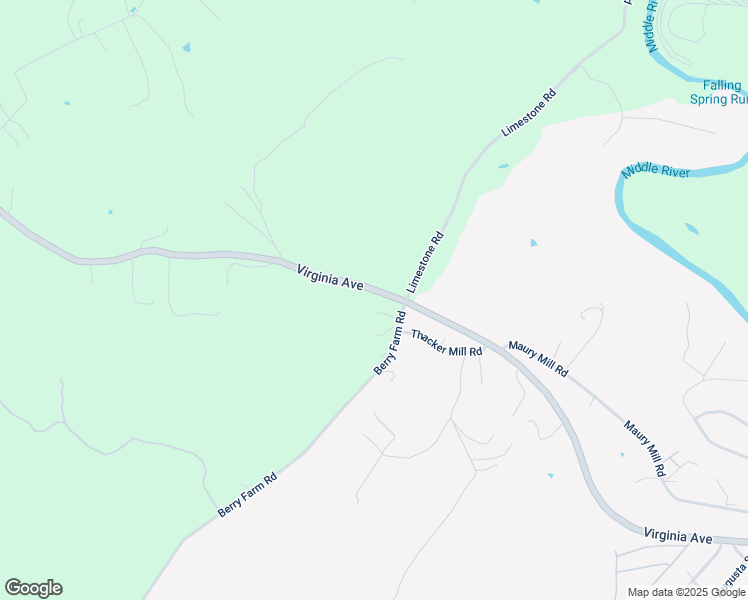 map of restaurants, bars, coffee shops, grocery stores, and more near 600 Quick's Mill Road in Staunton
