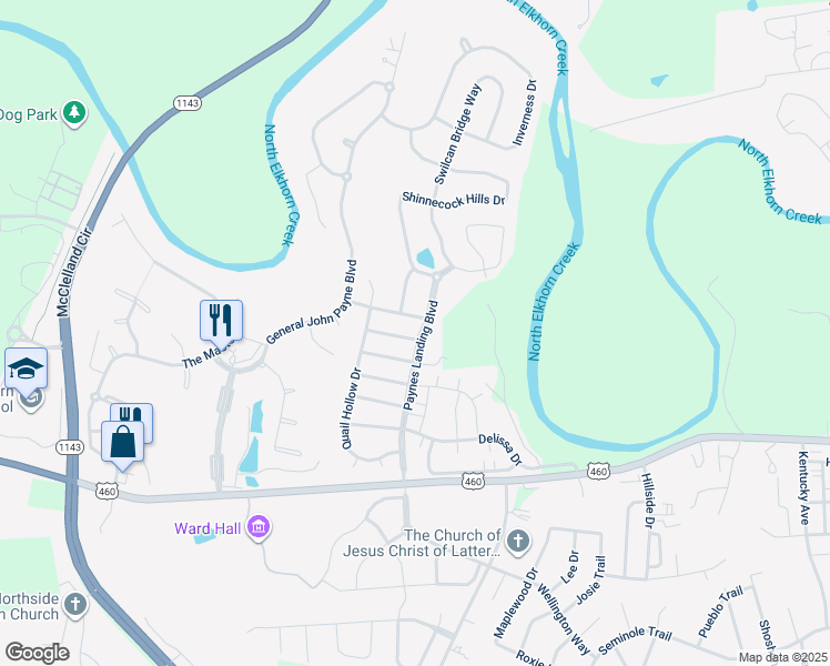 map of restaurants, bars, coffee shops, grocery stores, and more near 106 Turtle Point Drive in Georgetown