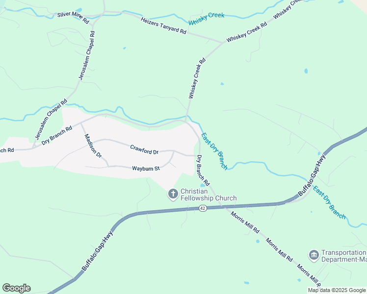 map of restaurants, bars, coffee shops, grocery stores, and more near 51 Crawford Drive in Augusta