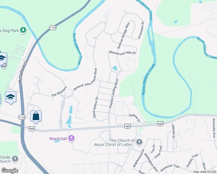 map of restaurants, bars, coffee shops, grocery stores, and more near 106 Turtle Point Drive in Georgetown
