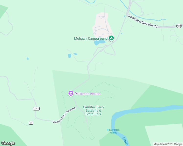 map of restaurants, bars, coffee shops, grocery stores, and more near 76 Relaxin Lane in Keslers Cross Lanes