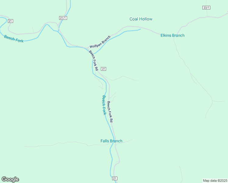 map of restaurants, bars, coffee shops, grocery stores, and more near 7015 Beech Fork Road in East Lynn