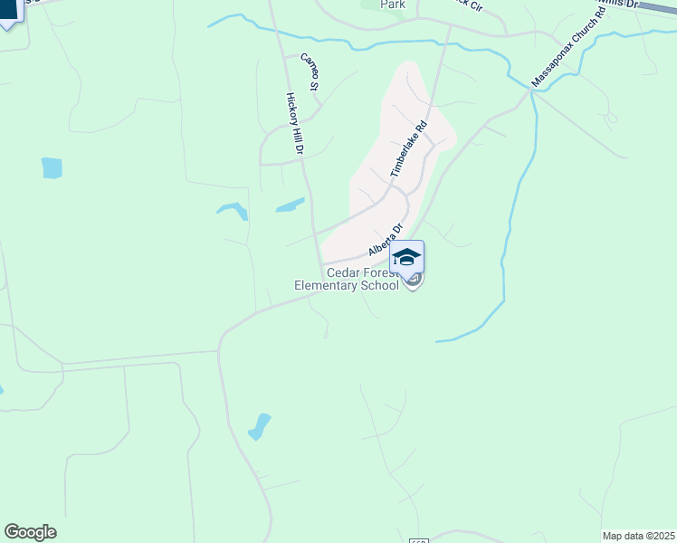 map of restaurants, bars, coffee shops, grocery stores, and more near 3503 Alberta Drive in Fredericksburg