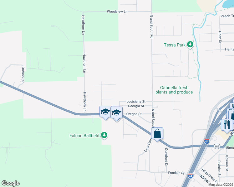 map of restaurants, bars, coffee shops, grocery stores, and more near 1154 Leo Street in Sullivan