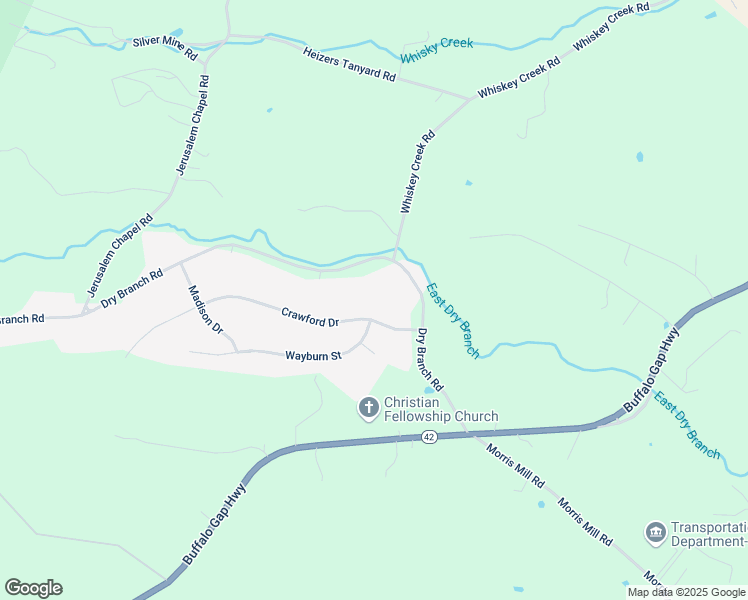 map of restaurants, bars, coffee shops, grocery stores, and more near 51 Crawford Drive in Churchville