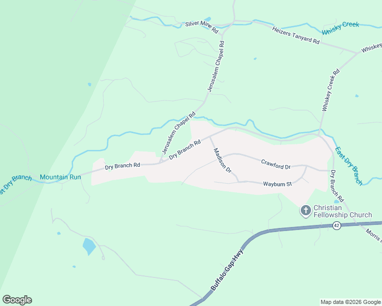 map of restaurants, bars, coffee shops, grocery stores, and more near 456 Dry Branch Road in Churchville