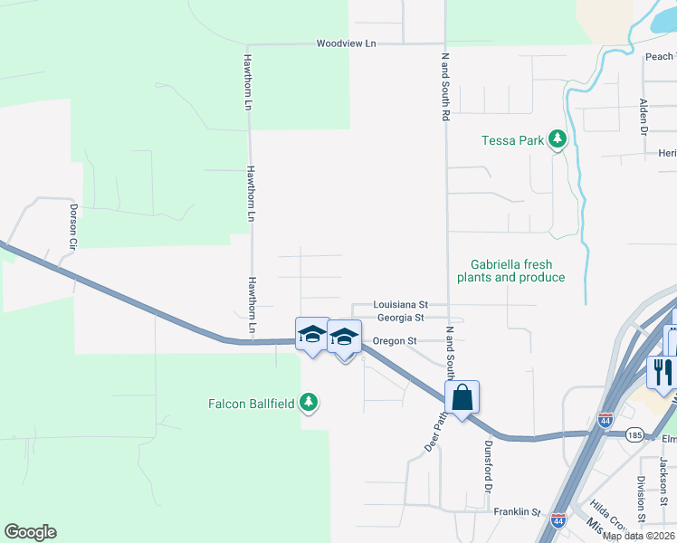 map of restaurants, bars, coffee shops, grocery stores, and more near 1154 Leo Street in Sullivan