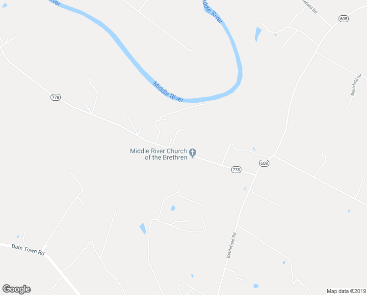 map of restaurants, bars, coffee shops, grocery stores, and more near 2056 Knightly Mill Road in Fort Defiance