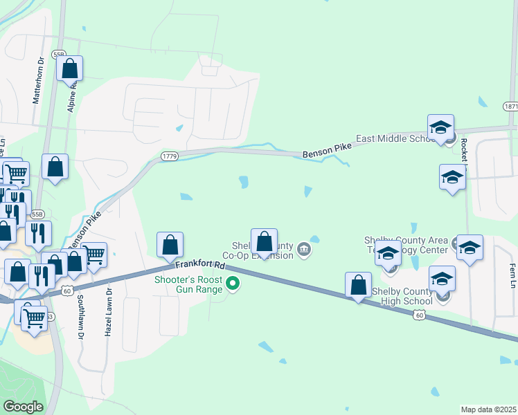 map of restaurants, bars, coffee shops, grocery stores, and more near in Shelbyville