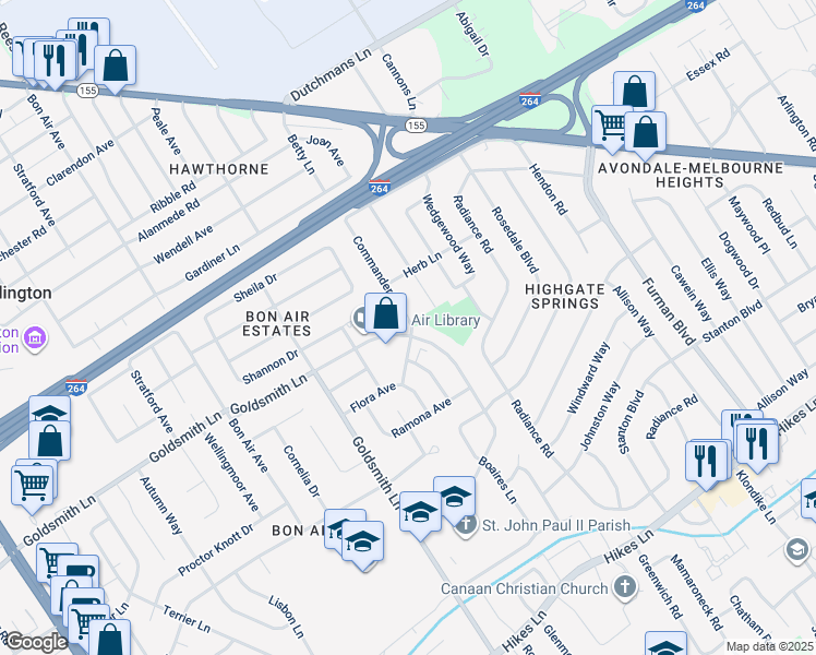 map of restaurants, bars, coffee shops, grocery stores, and more near 2904 Rio Rita Avenue in Louisville