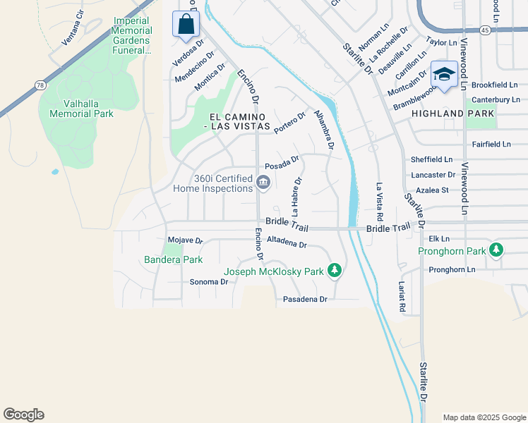 map of restaurants, bars, coffee shops, grocery stores, and more near 208 Encino Drive in Pueblo