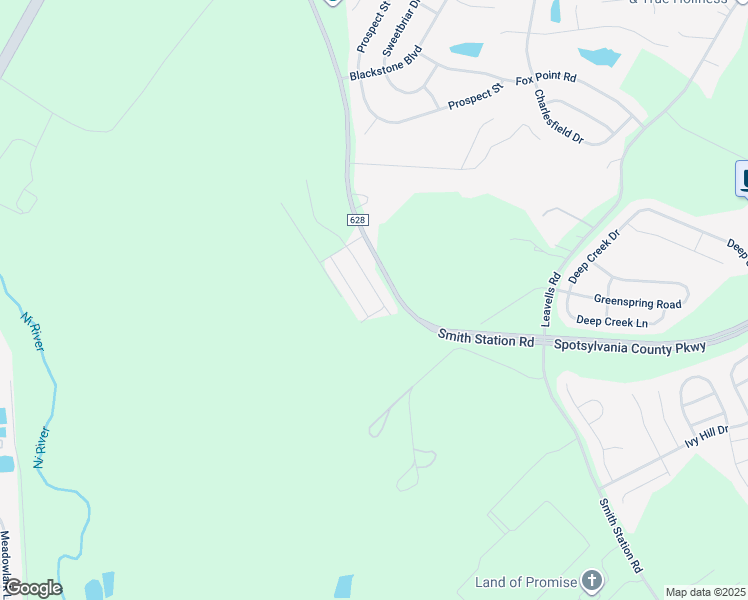 map of restaurants, bars, coffee shops, grocery stores, and more near 9510 Hillcrest Drive in Fredericksburg