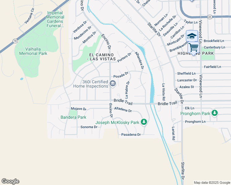 map of restaurants, bars, coffee shops, grocery stores, and more near 208 Encino Drive in Pueblo
