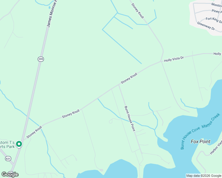 map of restaurants, bars, coffee shops, grocery stores, and more near 2099 Stoney Knoll in Colonial Beach