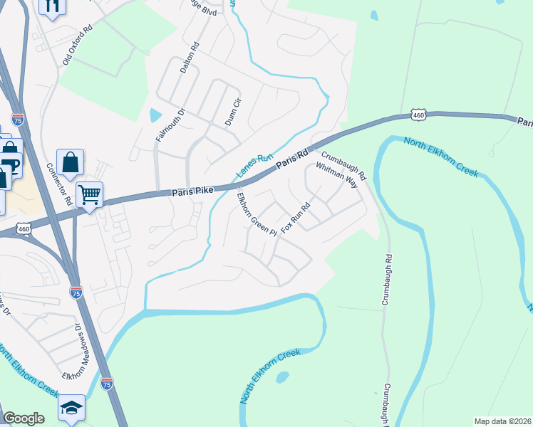 map of restaurants, bars, coffee shops, grocery stores, and more near 131 Wilderness Cove Lane in Georgetown