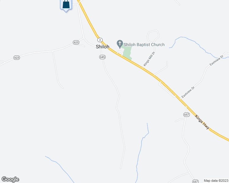 map of restaurants, bars, coffee shops, grocery stores, and more near 14208 Springfield Lane in King George