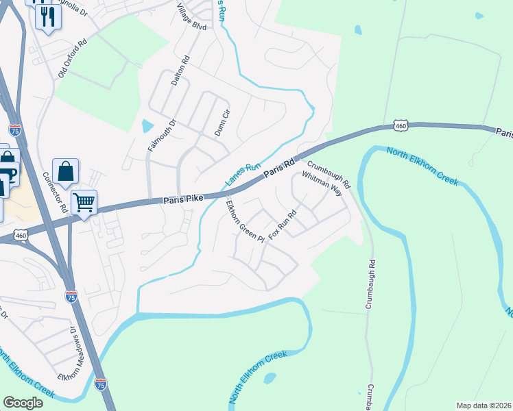 map of restaurants, bars, coffee shops, grocery stores, and more near 131 Wilderness Cove Lane in Georgetown
