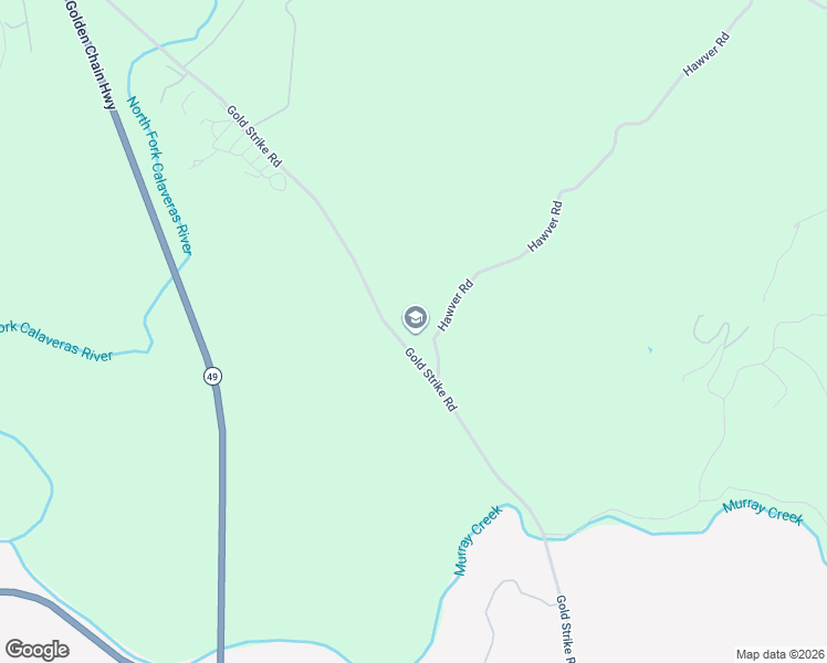 map of restaurants, bars, coffee shops, grocery stores, and more near 1423 Hawver Road in San Andreas