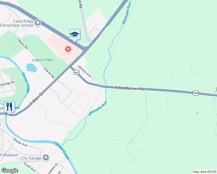 map of restaurants, bars, coffee shops, grocery stores, and more near 212 North Middletown Road in Paris