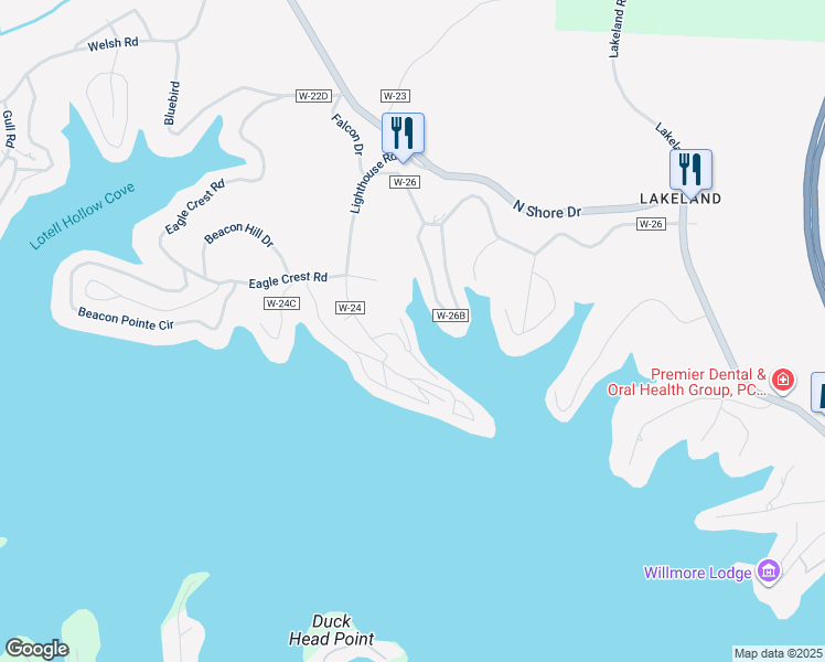 map of restaurants, bars, coffee shops, grocery stores, and more near 2 County Road w-26B in Lake Ozark