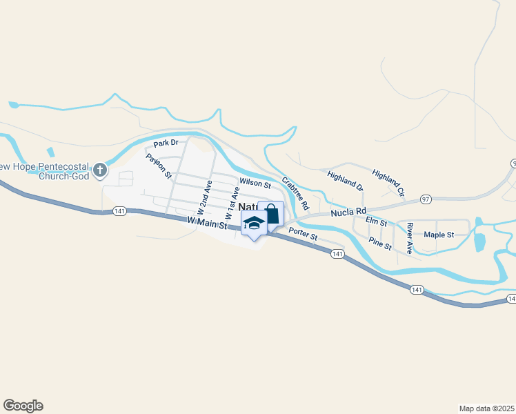 map of restaurants, bars, coffee shops, grocery stores, and more near in Naturita