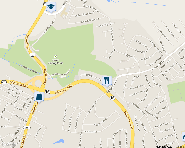 map of restaurants, bars, coffee shops, grocery stores, and more near 315 Bypass Plaza Drive in Frankfort