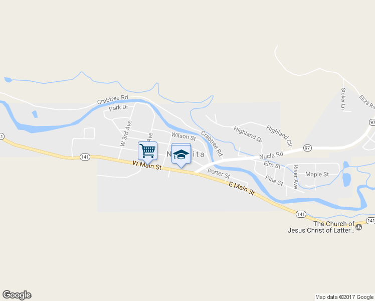 map of restaurants, bars, coffee shops, grocery stores, and more near 137 Payson Street in Nucla