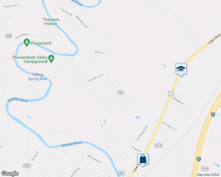 map of restaurants, bars, coffee shops, grocery stores, and more near 336 Bald Rock Road in Verona