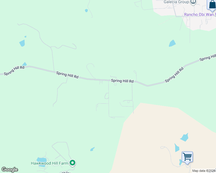 map of restaurants, bars, coffee shops, grocery stores, and more near 1741 Spring Hill Road in Petaluma