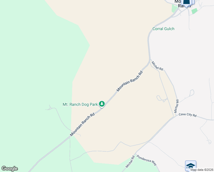 map of restaurants, bars, coffee shops, grocery stores, and more near in Mountain Ranch