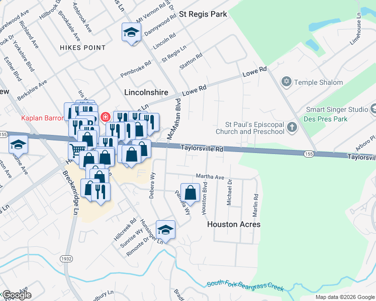map of restaurants, bars, coffee shops, grocery stores, and more near in Lincolnshire