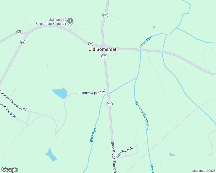 map of restaurants, bars, coffee shops, grocery stores, and more near 13317 Blue Ridge Turnpike in Somerset