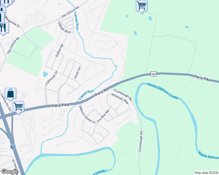 map of restaurants, bars, coffee shops, grocery stores, and more near 101 Rocky Creek Road in Georgetown