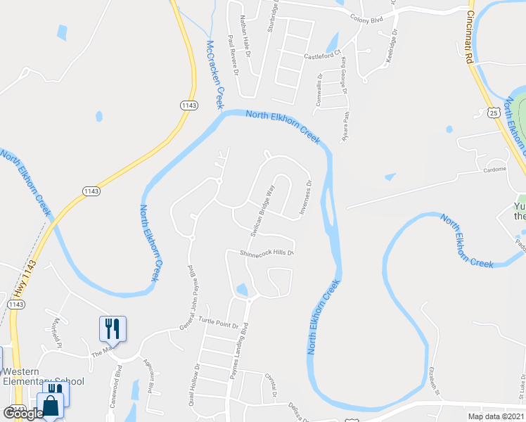 map of restaurants, bars, coffee shops, grocery stores, and more near 169 Swilcan Bridge Way in Georgetown