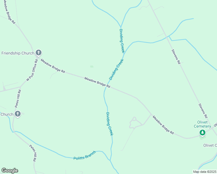 map of restaurants, bars, coffee shops, grocery stores, and more near 7200 Meadow Bridge Road in Eden