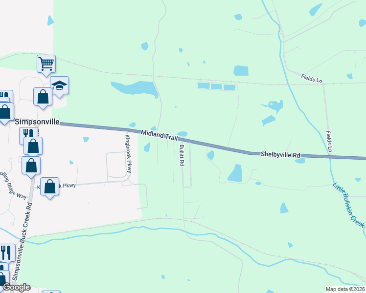 map of restaurants, bars, coffee shops, grocery stores, and more near 6180 Shelbyville Road in Simpsonville