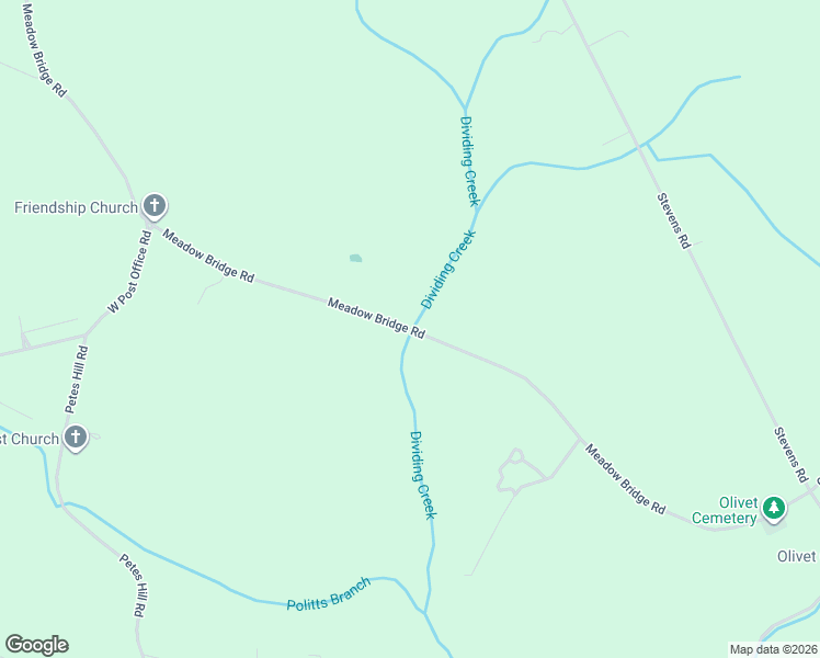 map of restaurants, bars, coffee shops, grocery stores, and more near 7200 Meadow Bridge Road in Eden