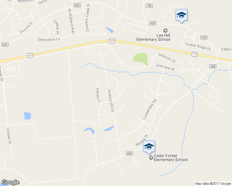 map of restaurants, bars, coffee shops, grocery stores, and more near 9502 Cameo Street in Fredericksburg