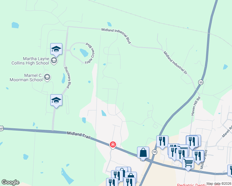 map of restaurants, bars, coffee shops, grocery stores, and more near 334 Ardmore Lane in Shelbyville