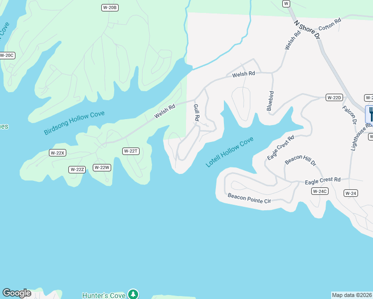 map of restaurants, bars, coffee shops, grocery stores, and more near 32-56 Co Road w-22K in Lake Ozark