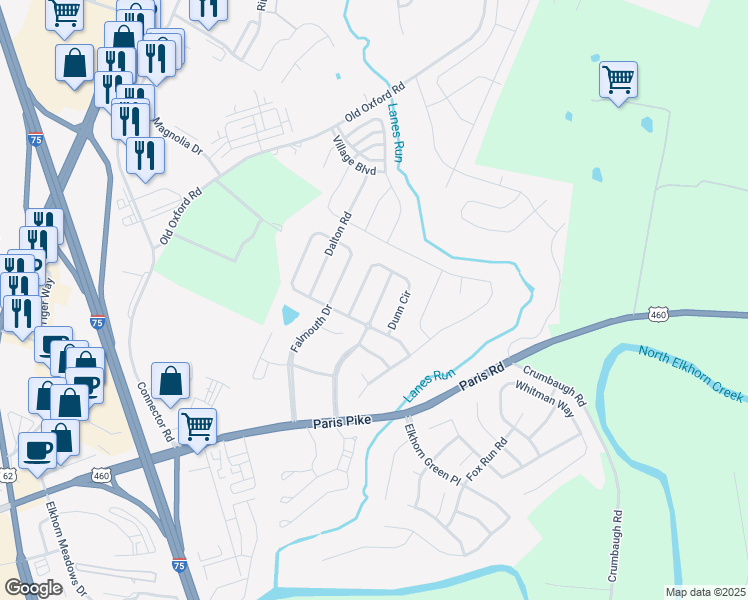 map of restaurants, bars, coffee shops, grocery stores, and more near 109 Galehouse Road in Georgetown