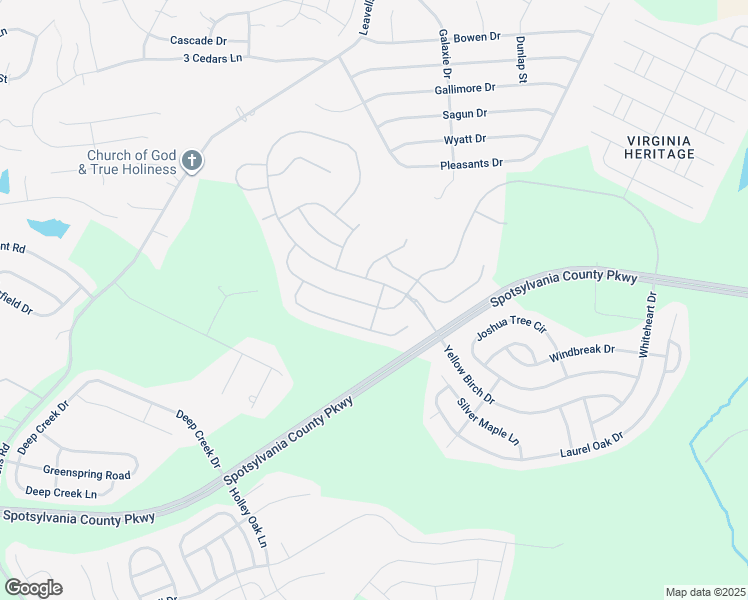 map of restaurants, bars, coffee shops, grocery stores, and more near 9713 Balls Bluff Drive in Fredericksburg