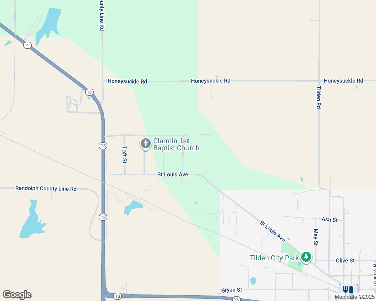 map of restaurants, bars, coffee shops, grocery stores, and more near 158 Edward Street in Marissa