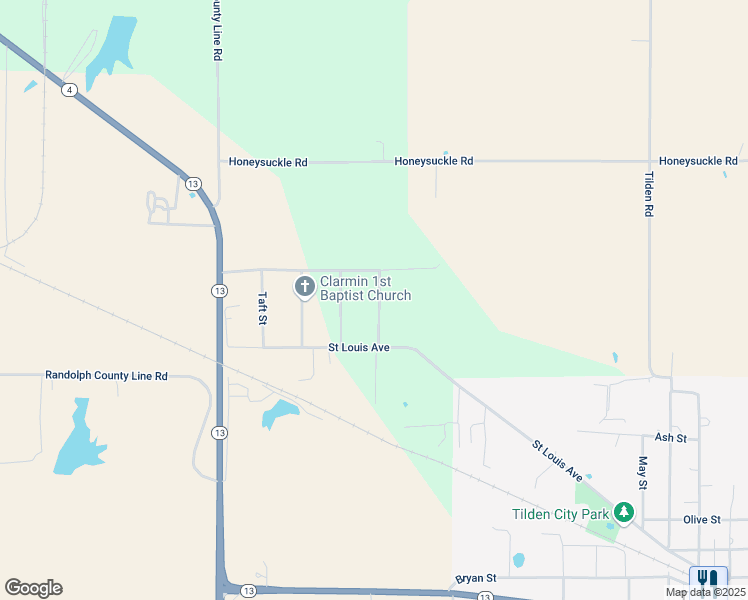 map of restaurants, bars, coffee shops, grocery stores, and more near 167 Edward Street in Marissa