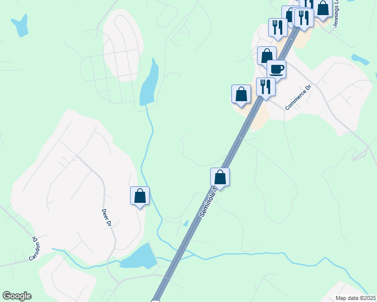 map of restaurants, bars, coffee shops, grocery stores, and more near 293 Lucinda Lane in Ruckersville